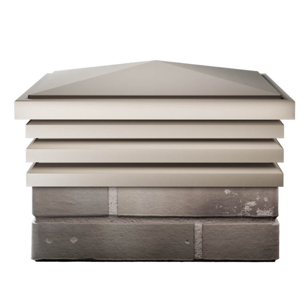 Колпак Zking Бона ХайТек Бежевый на столб 1.5х1.5 кирпича (385х385мм) Владимир фото