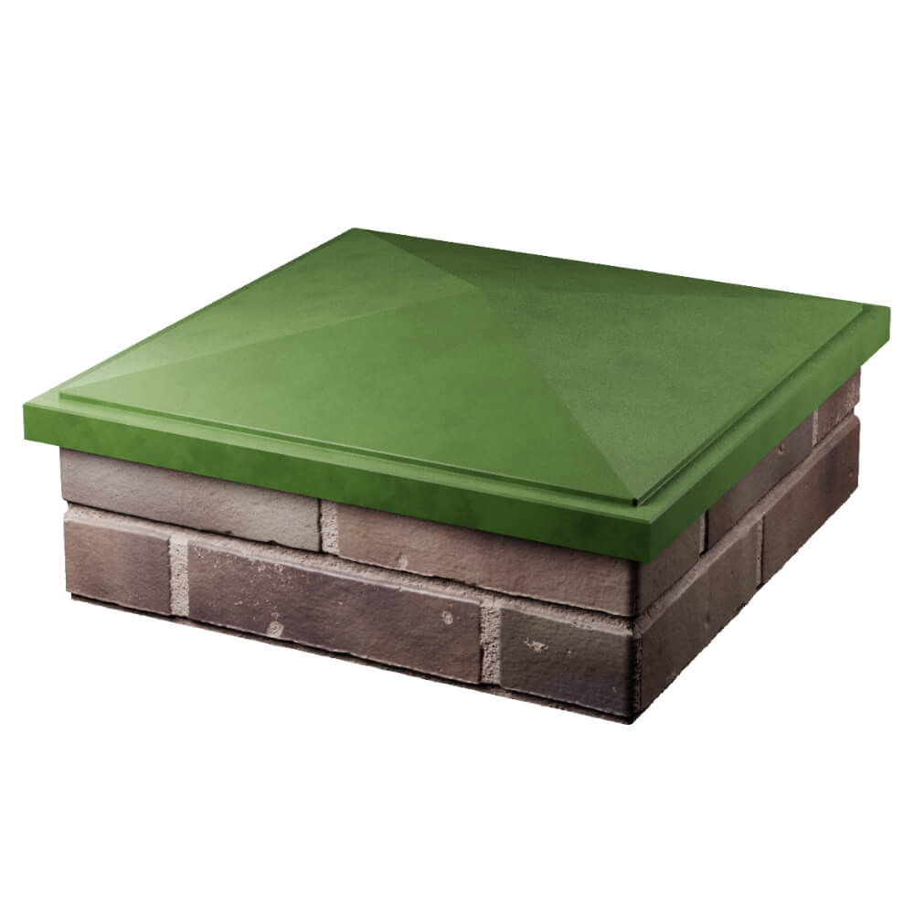 Колпак Zking БонаМоно Зеленый на столб 2х2 кирпича (515х515, 530х530мм) в Владимире фото