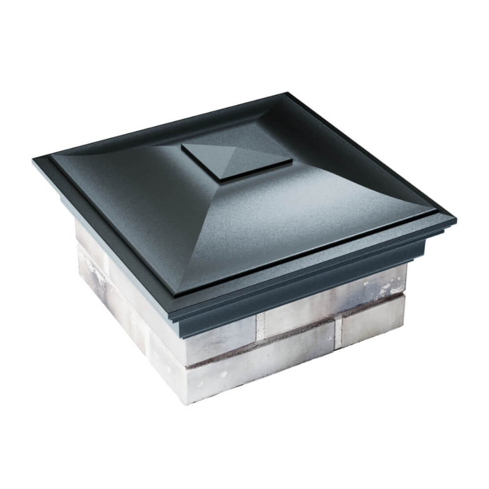 Колпак Zking Монблан Черный на столб 1.5х1.5 еврокирпича 0.7НФ (355х355мм) в Владимире фото