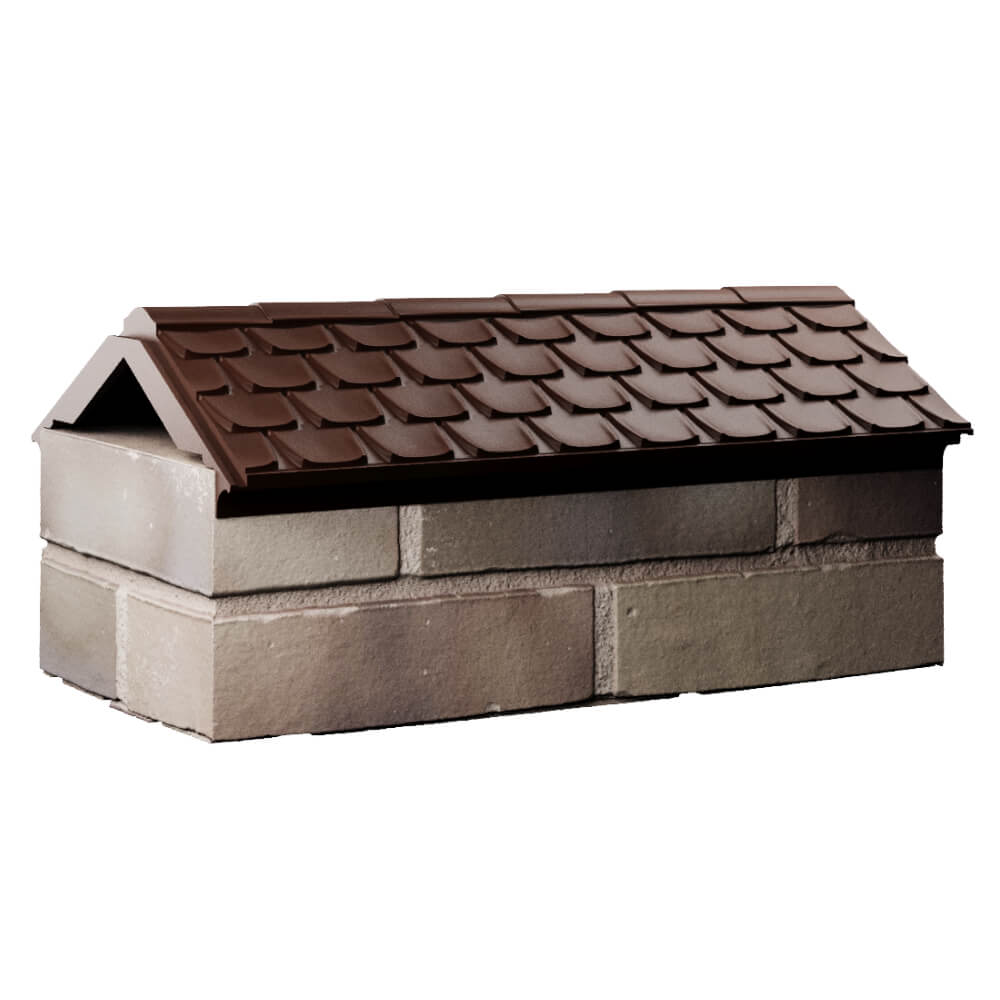 Парапет Zking Эльбрус Коричневый с посадкой на 1 кирпич (255мм) Владимир фото