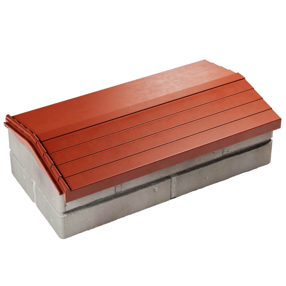 Парапет Zking Бона ХайТек Красный с посадкой на 1 кирпич (200/225/255мм) в Владимире фото